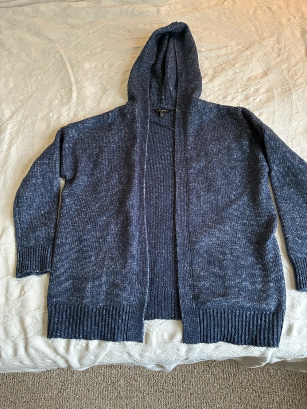 Banana Republic Womens Hooded Open Cardigan - Blue